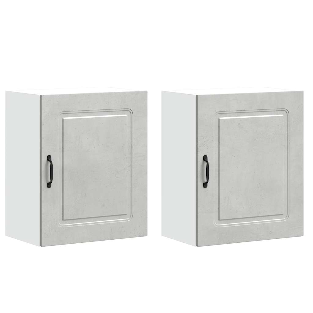 Kitchen Wall Cabinets 2 Pcs Kalmar Concrete Grey Particleboard