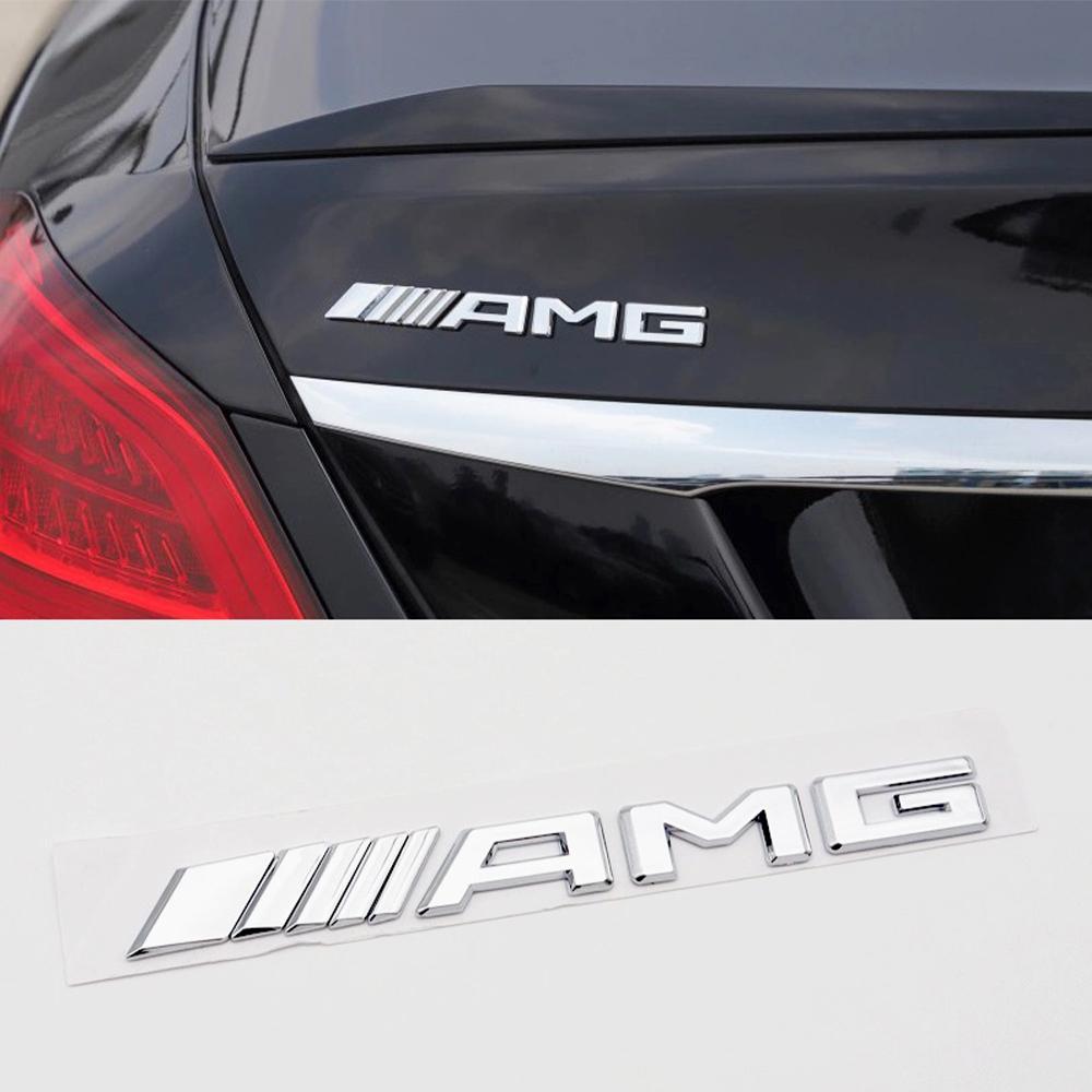 1Pcs 3D Car Rear Trunk emblem Decal Letters Sticker For Mercedes Benz AMG A B C E G CLA W211 W203 W204 W210 W124 accessories