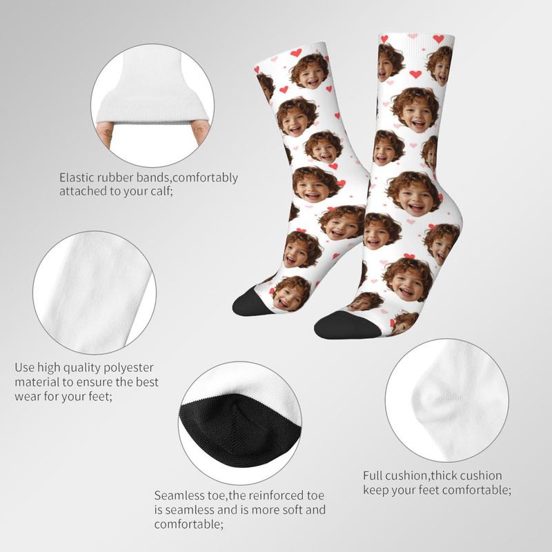 Maßgeschneiderte gesichtsgeformte Socken Unisex personalisierte Socken Personalisierte Socken mit Bild Fotosocken Maßgeschneiderte Socken als Geschenk