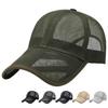 Men Baseball Hat Hollow Out Mesh Breathable Quick-drying Solid Color Sunscreen Adjustable Outdoor Golf Sun Hat Headwear