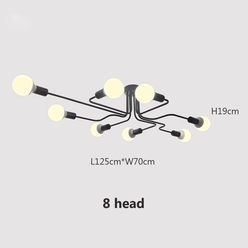 Modern LED Pendant Light Minimalist Iron Multi Head Line Lamp For Bedroom Living Room Study Coffee Shop Bar Indoor Decor Fixture
