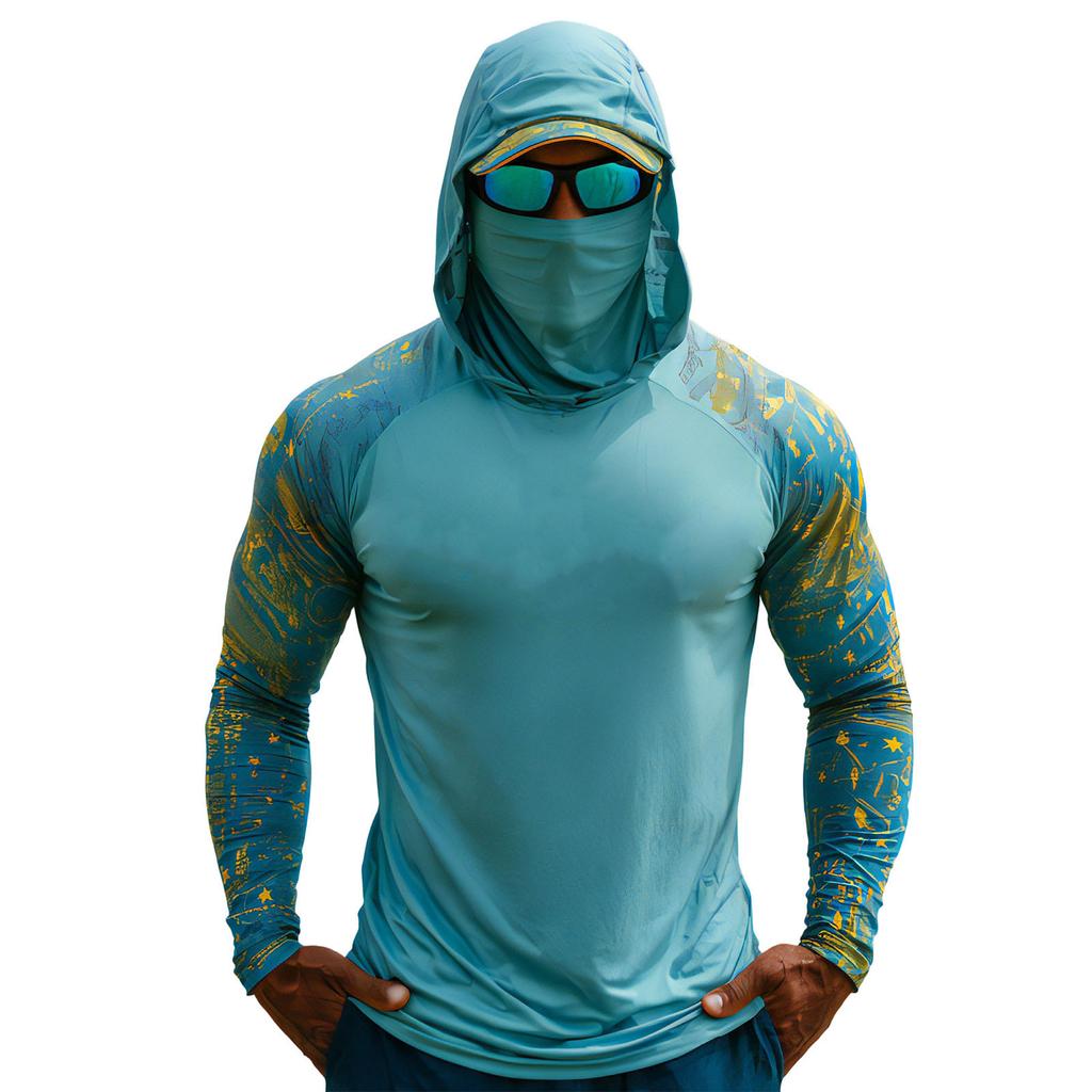 Fishing Shirts for Men with Hoodies for Men Design Sun Hoodie Long Sleeve Shirts for Men Fishing Shirt for Outdoor Activities