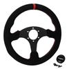 Volant plat 330 mm Daim Cadre en aluminium 13 pouces Drift Racing Volant de jeu PC Universel