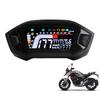 Universal LCD Digital Motorcycle Speedometer Odometer Gauge for 45692 Cylinder