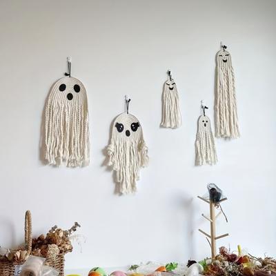 Διακόσμηση Τοίχου για Halloween Φάντασμα Μποέμ Χειροποίητο Σχοινί Βαμβακερό Φαντασματάκια για Εσωτερικό Εξωτερικό Διάκοσμο Σπιτιού με Φαντάσματα