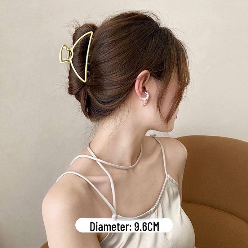 High-End Metal Shark Hair Clip - Elegant Hairpin Bow Accessory