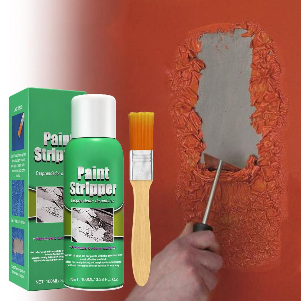 Efficient Automotive Paint Stripper 3.38Oz Traceless Cleaning for Use on Metal Wood Glass Dried Paint Remover