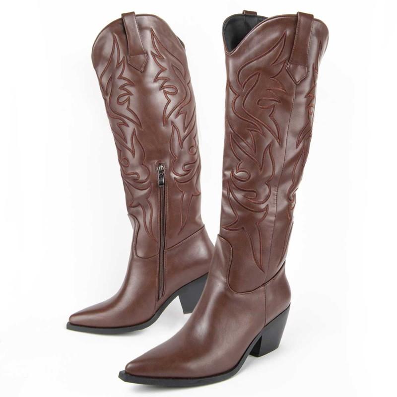 Bota Cowboy Para Mujer. Montevita Botarey 100690