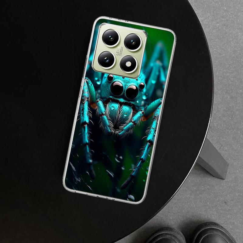 Schwarze Witwe Spinne Insekt Handyhülle für Xiaomi Redmi Note 15 14 13 12 11 Pro Plus 14S 12S 11S 11T 11E 10S 10 Personalisiert F