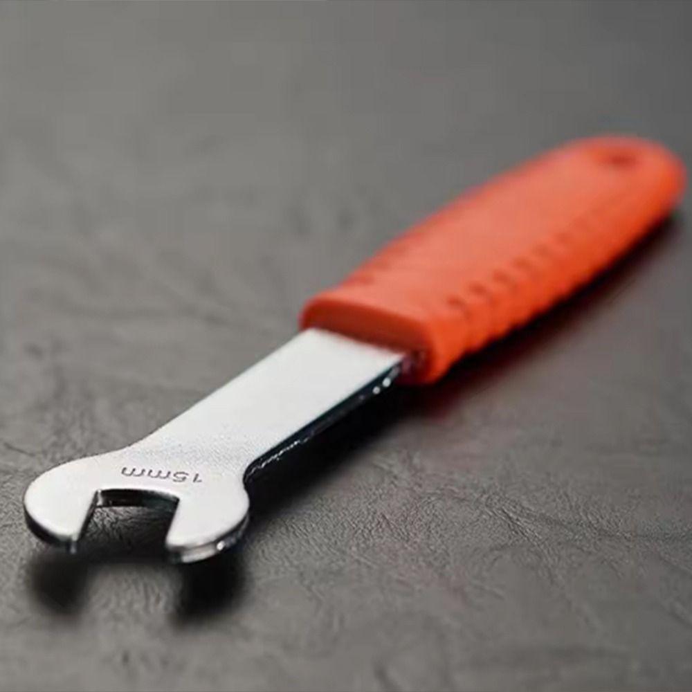 With Anti-slip Rubber Handle Pedal Remover Spanner 15mm Bike Repair Tool  Hand Tool