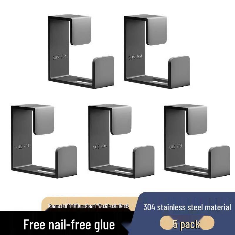 Stainless Steel Punch-Free Storage Rack for Hanging Basins