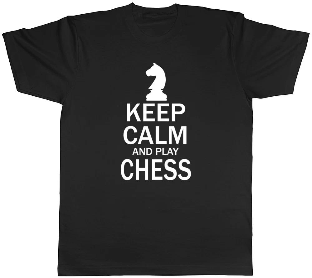 Keep Calm and Play Chess Mens Womens Ladies T-Shirt M