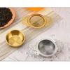 Stainless Steel Double Ear Tea Filter Easy Clean Fine Mesh Tea Infuser with Drip Bowl Flower/Long Handle Food-grade