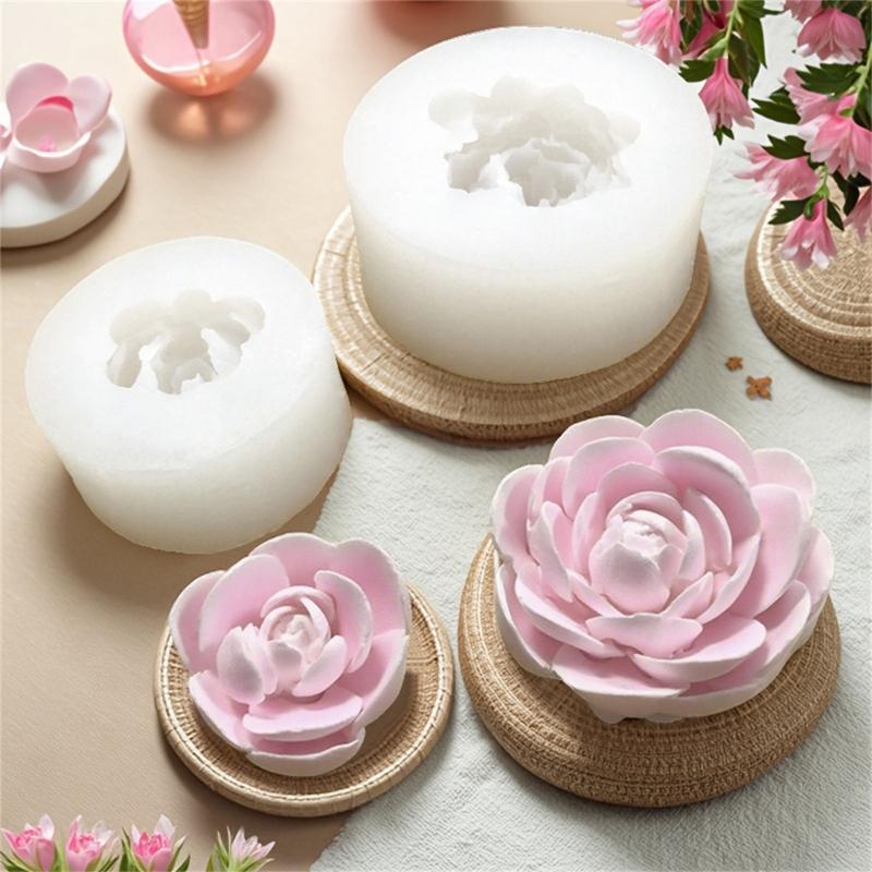 Floral Silicone Molds for Epoxy Resin Making Candle Soap Heat Resistant Easy Demolding Flower Shape Silicone Mould