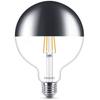 PHILIPS LED Globe Filament Calotte Argentée 8 Équivalent 50W E27 - Claire Blanc Chaud Comp Variateur