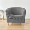 Jacquard Club Chair Slipcover Polar Fleece Barrel Tub Chair Covers Stretch Armchair Sofa Cover Living Room Furniture Protector