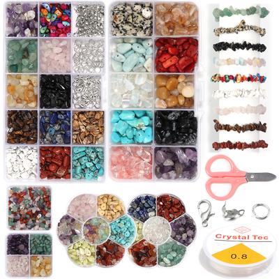 1 Box/Set Colour Gravel Stone Beads Irregular Jades Crystal Loose Spacer Beads for Jewelry Making DIY Bracelet Necklace