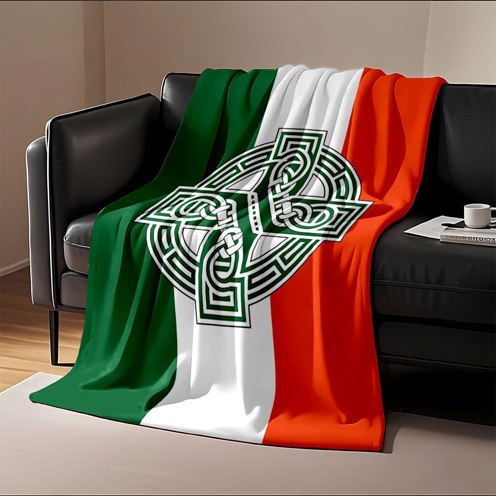 Celtic Knot Irish Flag Blanket for all seasons blanket lunch break throw gift