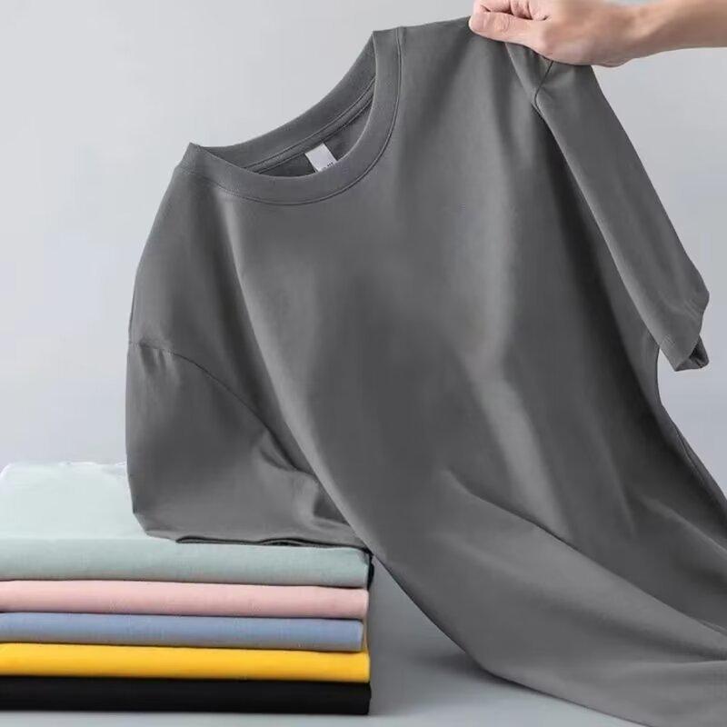 Men's Casual Crew Neck Short Sleeve Solid Color T-Shirt