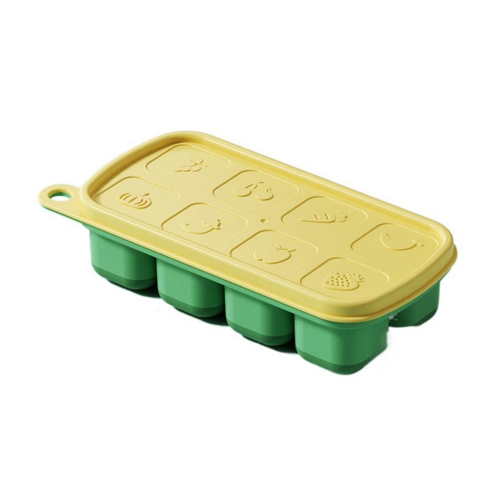 Non-stick Silicone Ice Tray Homemade Ice Cube Storage Box Food Grade Ice Cube Mold  Kitchen