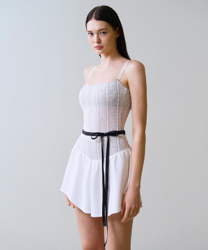 VINAJ Lace Skirt Monokini (White)