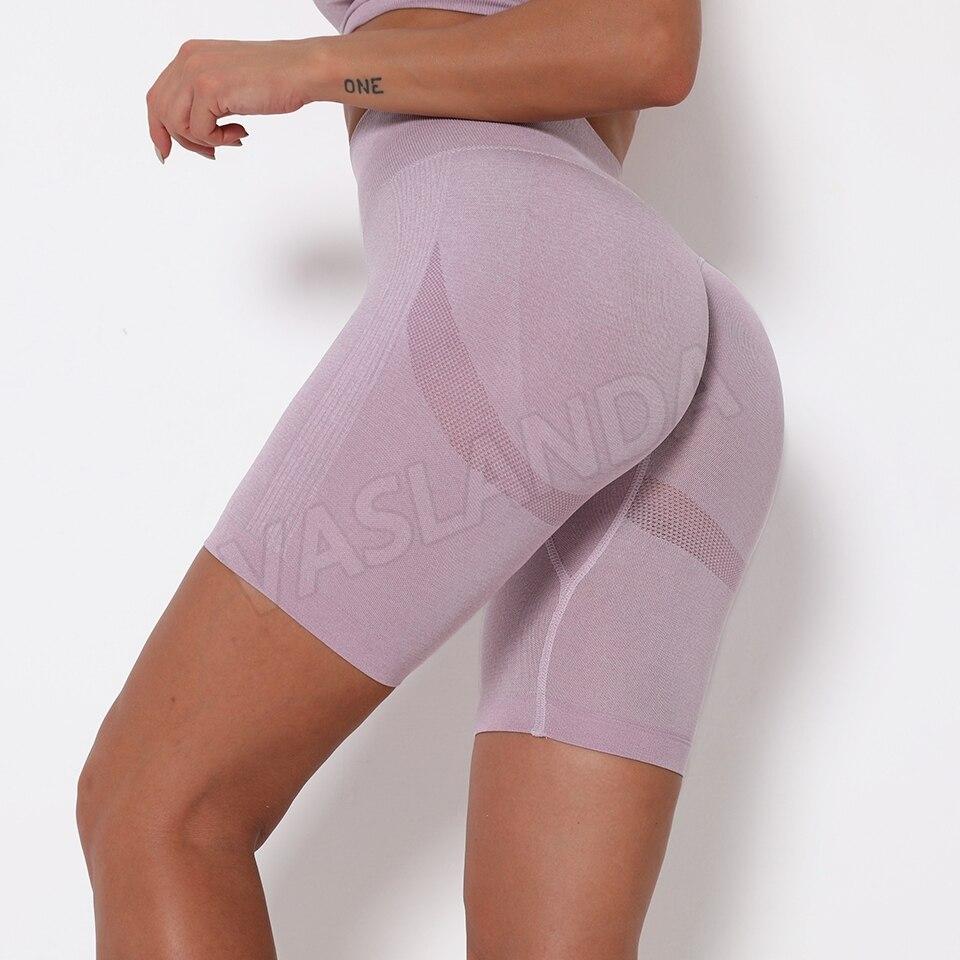 Mallas Deportivas Cortas Para Mujer - Cintura Alta Con Bolsillos