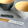 Yamaga Lacquerware Shop Bowl and Chopsticks Set with Gift Box Gift Gift - Set, Present, (Misora)