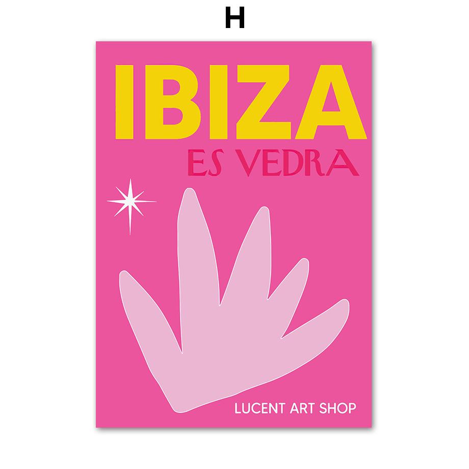 

Абстрактный туристический город плакат на скандинавскую тему Италия Мексика пляж пальма коралловая ракушка настенная живопись на холсте настенные панно Декор в гостиную 21x30cm No Framed