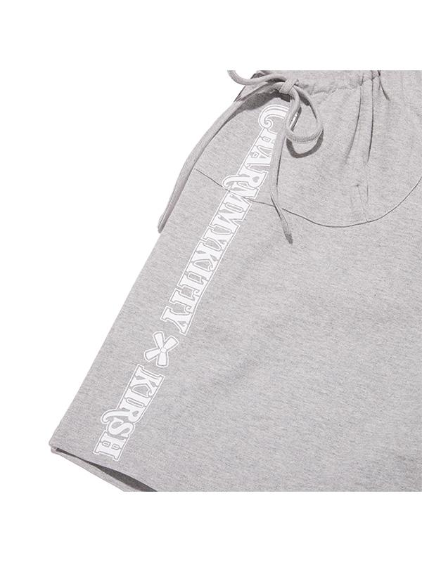 KIRSH X Charmy Kitty Loose Fit Half Sweatpants [Melange Gray]