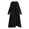Long Sleeve Plus Size Vintage Black New In Dresses for Women Casual Loose Spring Autumn Shirt Dress