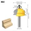 Architectural Molding Handrail Router Bit Casing Base CNC Line Woodworking Cutters Face Mill 8mm Shank
