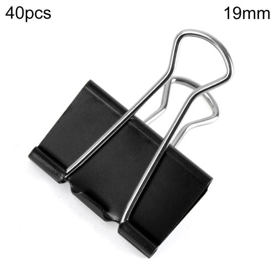 12/24/48/40/60Pcs Different Specifications Binder Clips Good Elasticity Long Tail Black Documents Clips Office