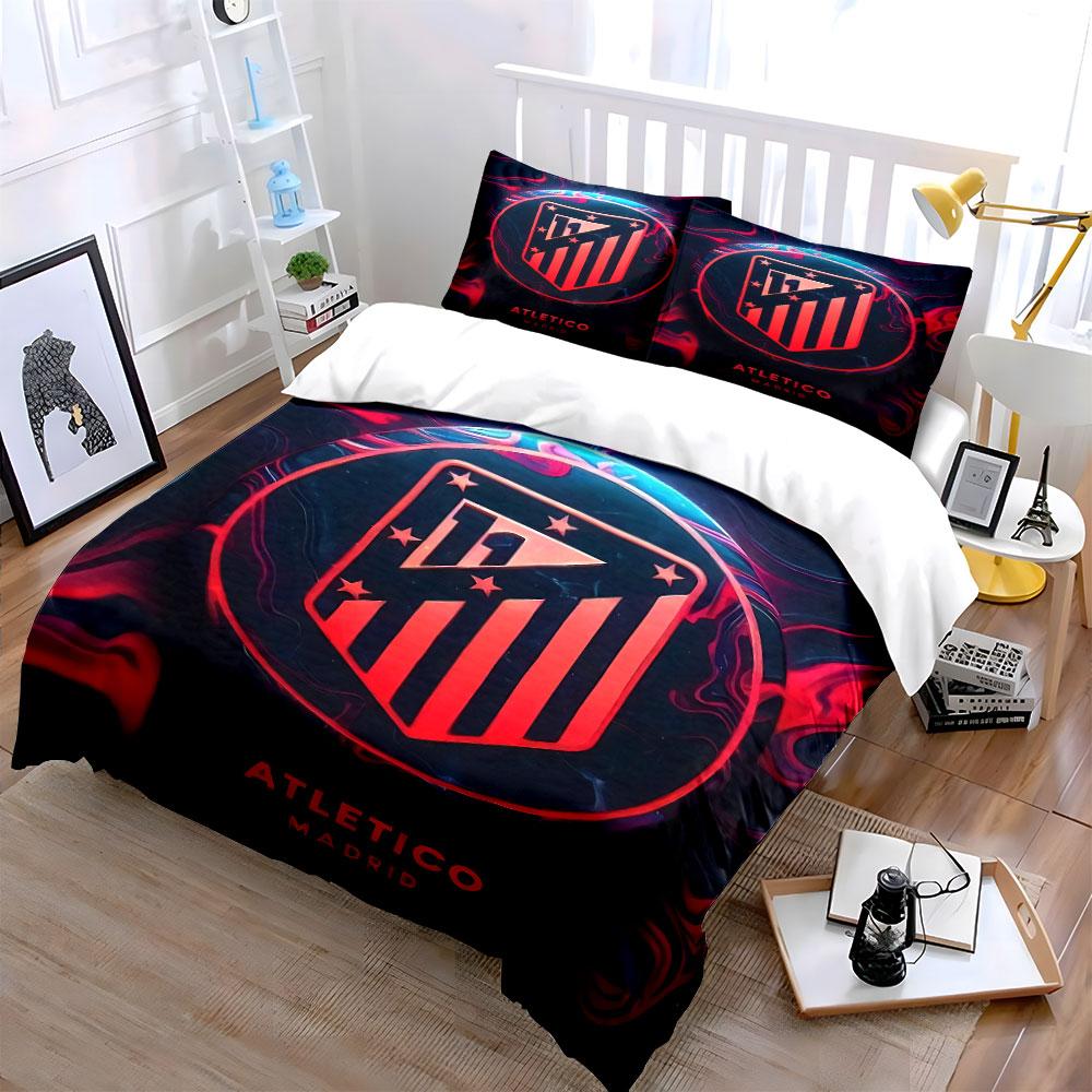"""Atletico Madrid Bettwäscheset"" Bettwäsche Bettbezug-Set Bettbezug Kissenbezüge""" (1 * Bettbezug 2 * Kissenbezüge, ohne Bettdecke)