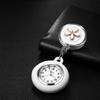 Ceas de asistentă cu silicon și extensibil, cu floare drăguță, cuarț, de buzunar, accesorii de asistentă, cadou perfect pentru asistente medicale și personal de îngrijire a copiilor, cu clip de zi,