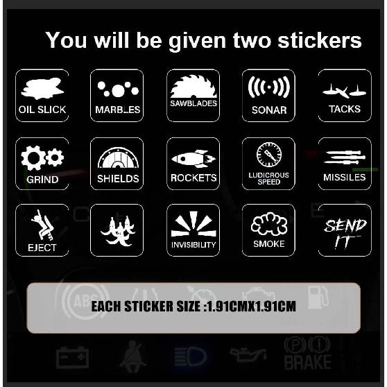 

2Pcs Novelty Stickers for Car or Truck, Transparent Vinyl, Modern Style, Waterproof, Round, Indoor Use, Novelty Theme, CRT2