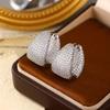 European & American Zirconia Statement Earrings - Light Luxury, High-End Simplicity for Women