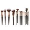15-Piece Soft Bristle Makeup Brush Set: Powder, Blush, Foundation, Eyeshadow, Concealer, Eyebrow, Portable Kit
