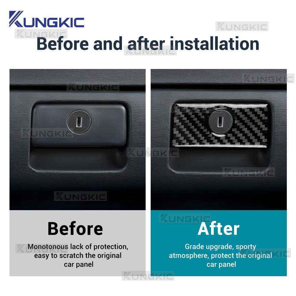 For Scion tC 2005 2006 2007 2008 2009 2010 Real Soft Carbon Fiber Sticker LHD RHD Car Co-Pilot Glove Box Switch Interior Trim