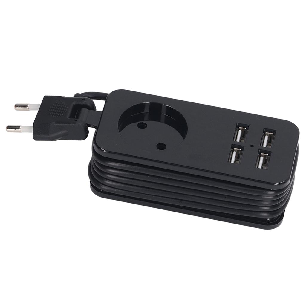 Power Strip 1200W 10A Fireproof  Adapter with 4 USB Port for Smartphones Tablet