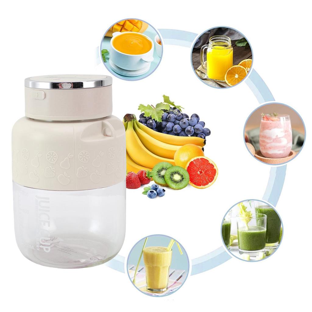 800ml Portable  r Cup Rechargeable Detachable Electric  r Blender for   Gym Home Travel