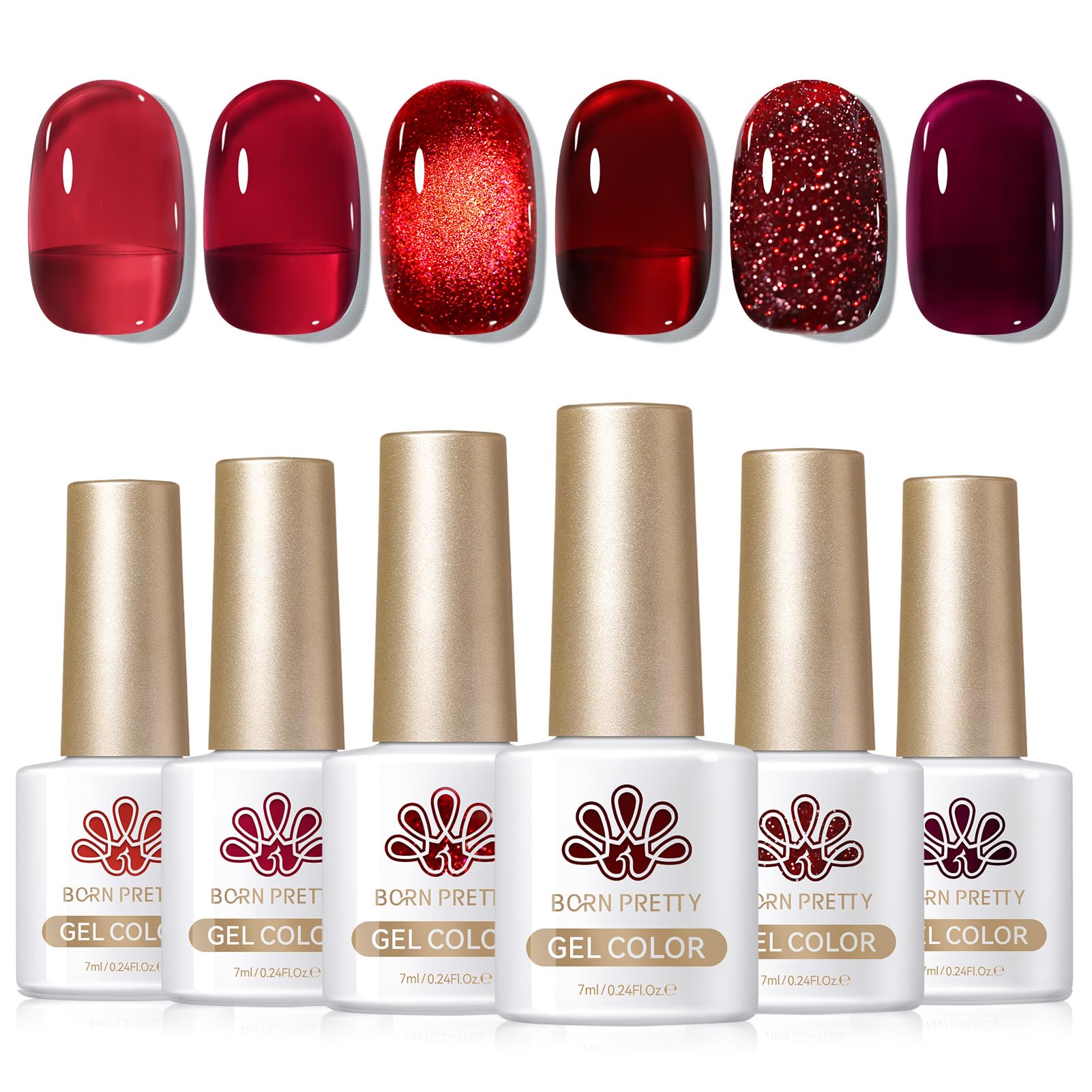BORN PRETTY Gel Nail Polish, Red
