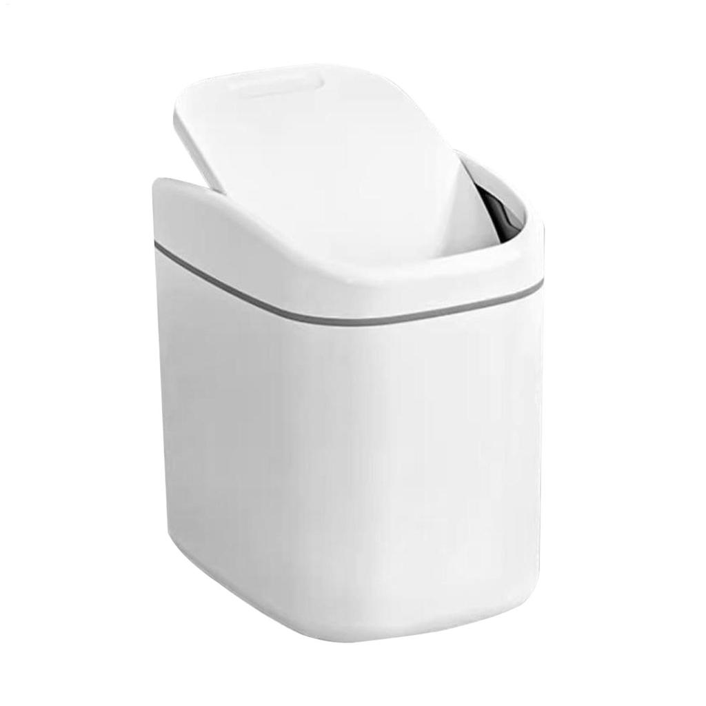 Desktop Trash Can Table Wastebasket Garbage Can Dustbin Wastebasket Trash Can Dispenser for Bathroom Vanity Coffee Table Home