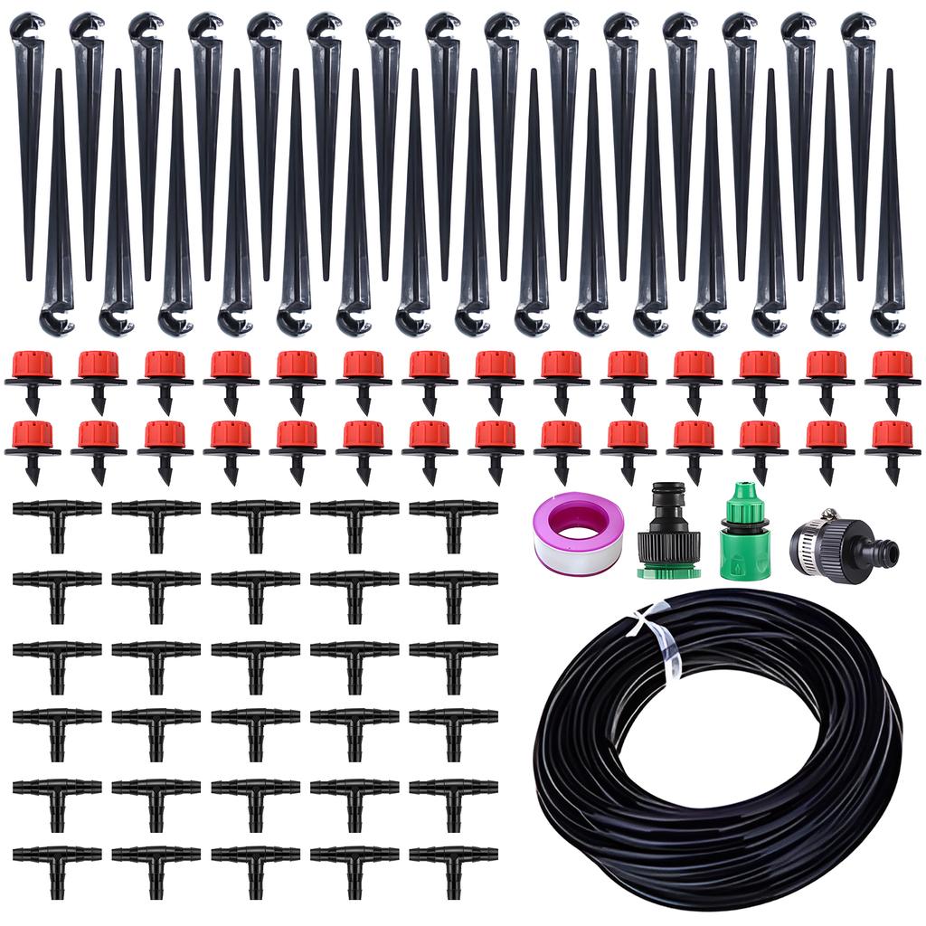 Automatic Drip Irrigation Kits for Garden 25m/82FT Automatic Garden Watering Misting System for