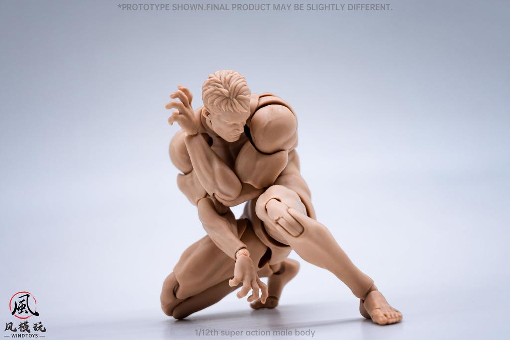 WIND TOYS 1/12 Scale PVC & POM Super Articulated Figure, Male Body, Normal
