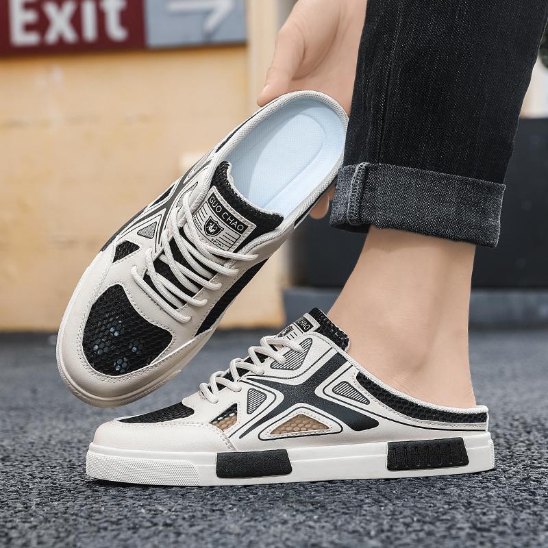 Pánské sportovní boty, letní dřeváky s otevřeným výstřihem, nazouváky, ležérní pantofle, boty pro studenty, velké velikosti, tenisky, sandály, nadměrné velikosti