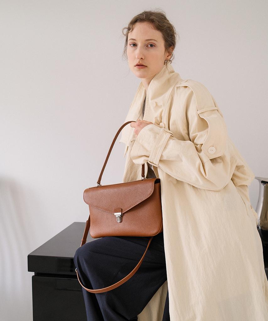 Reframe Top Handle Bag Series Offle Leather Tan