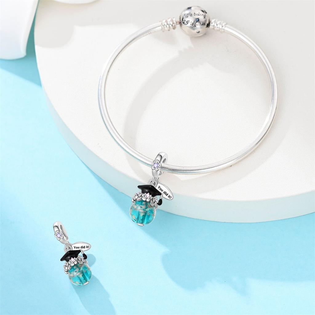 Plated 925 Silver Cute Clouds Charms Fit 925 Charms Bracelet Beads Jewelry Gifts for Women