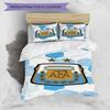 Argentina Football Club Printed Pattern Duvet Cover Set – Includes 1 Duvet Cover and 2 Matching Pillowcases Bedroom Decor Christmas Gifts
