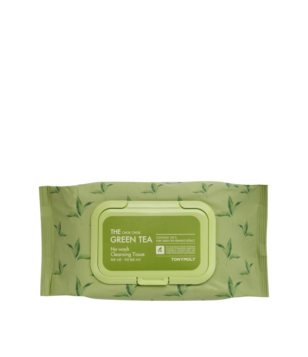 The Chok Chok Green Tea No-Wash Cleansing Tissues 100 Sheets