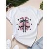 European Size Pink Skulls with Flowers Women's Plus Size Sports Short Sleeve T-Shirt